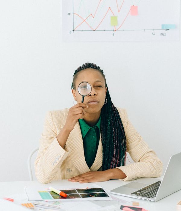 Man financial director analyzing investment data